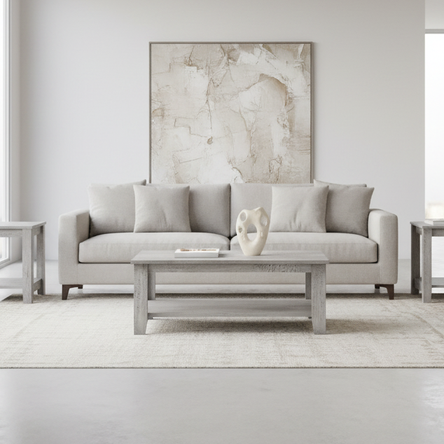 ENSEMBLE DE TABLE - ENSEMBLE 3 PIÈCES / GRIS INDUSTRIEL