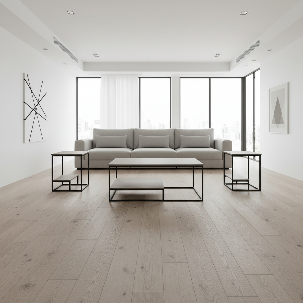 TABLE SET - 3PCS SET / DARK TAUPE / BLACK METAL