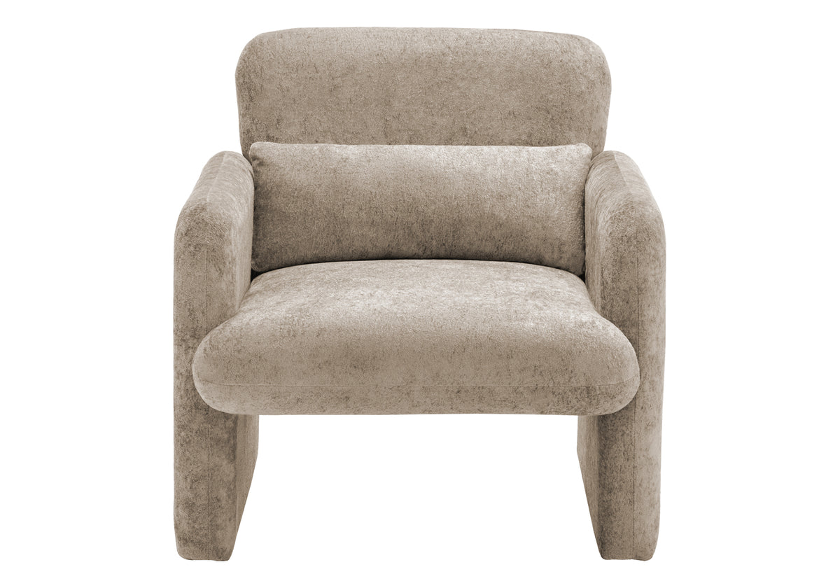 ACCENT CHAIR - 31"H / LIGHT BROWN FABRIC