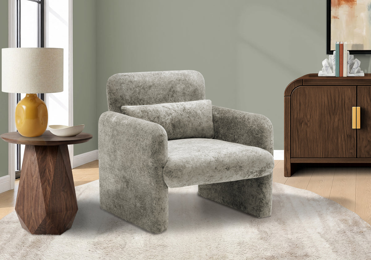 ACCENT CHAIR - 31"H / LIGHT BROWN FABRIC