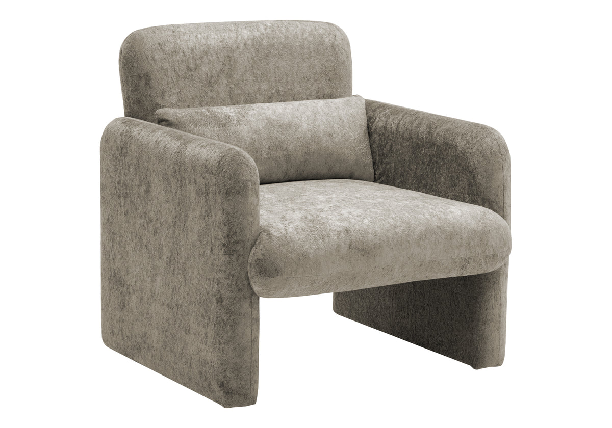 ACCENT CHAIR - 31"H / LIGHT BROWN FABRIC