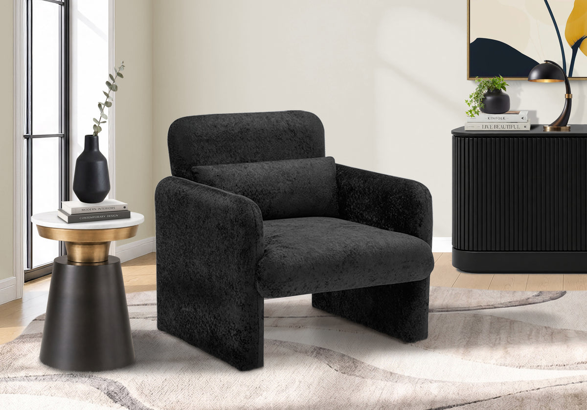 ACCENT CHAIR - 31"H / LIGHT BROWN FABRIC