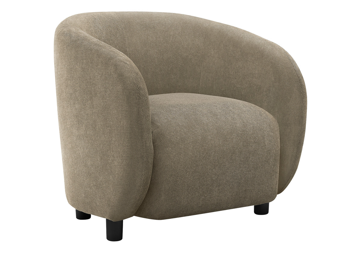 ACCENT CHAIR - 30"H / LIGHT BROWN FABRIC