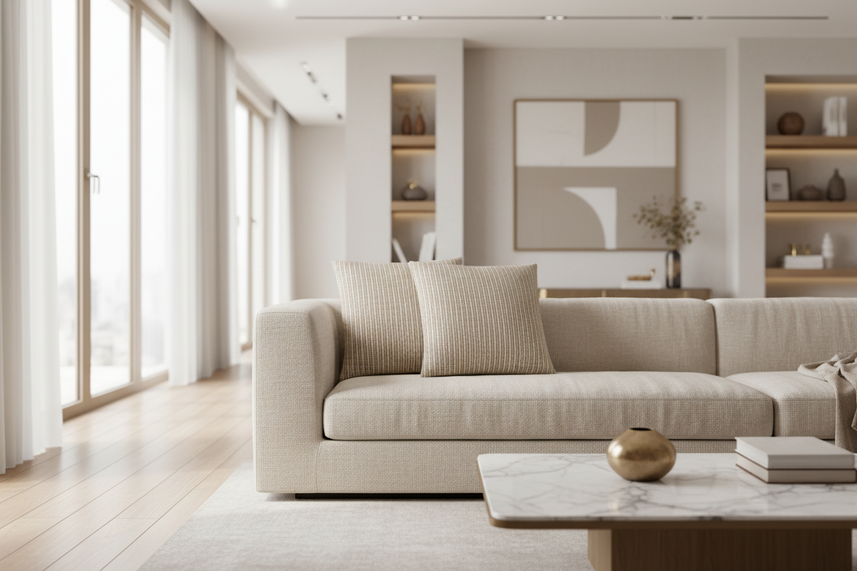 PILLOW - 18"X 18" / LIGHT / DARK TAUPE ABSTRACT DOT/ 2PCS