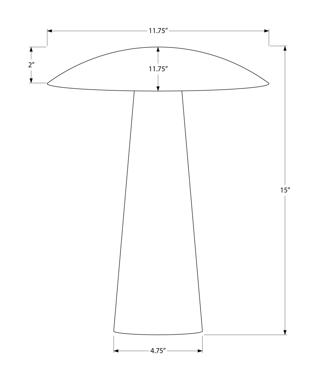 LIGHTING - 15"H TABLE LAMP GOLD METAL / LED