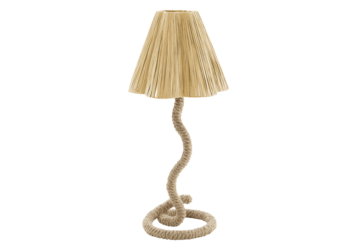 LIGHTING - 22"H TABLE LAMP NATURAL ROPE / NATURAL SHADE