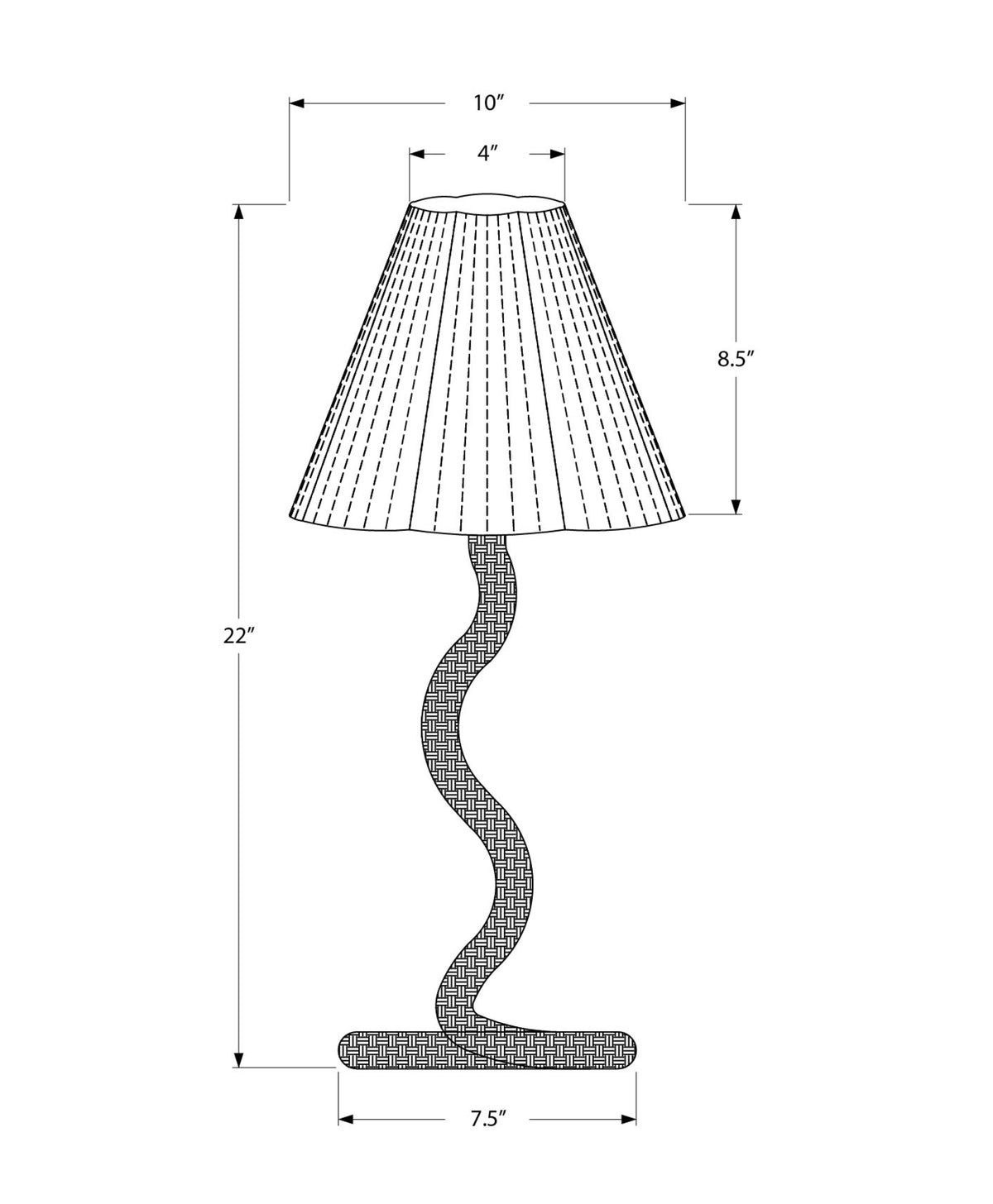 LIGHTING - 22"H TABLE LAMP NATURAL ROPE / NATURAL SHADE