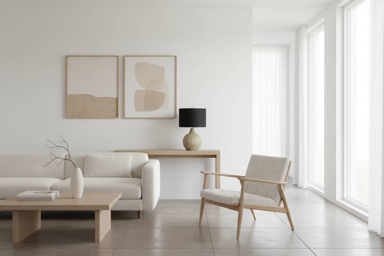 ÉCLAIRAGE - LAMPE DE TABLE 25"H ABAT-JOUR NOIR RÉSINE MARRON