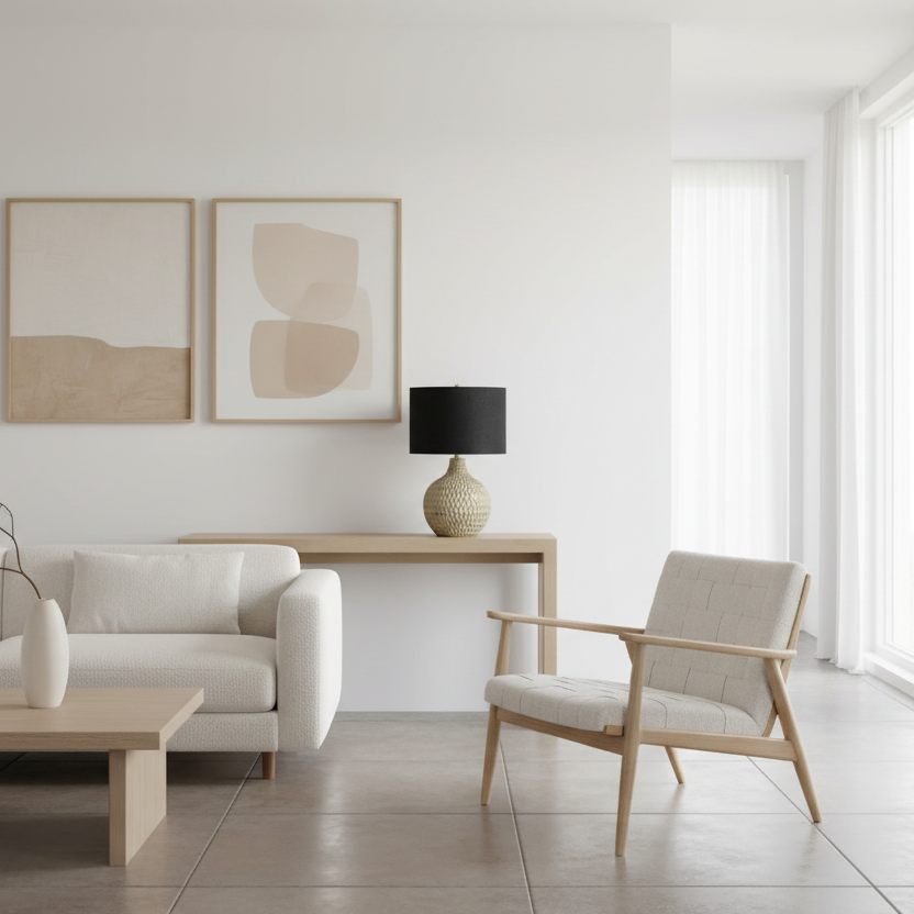 ÉCLAIRAGE - LAMPE DE TABLE 25"H ABAT-JOUR NOIR RÉSINE MARRON