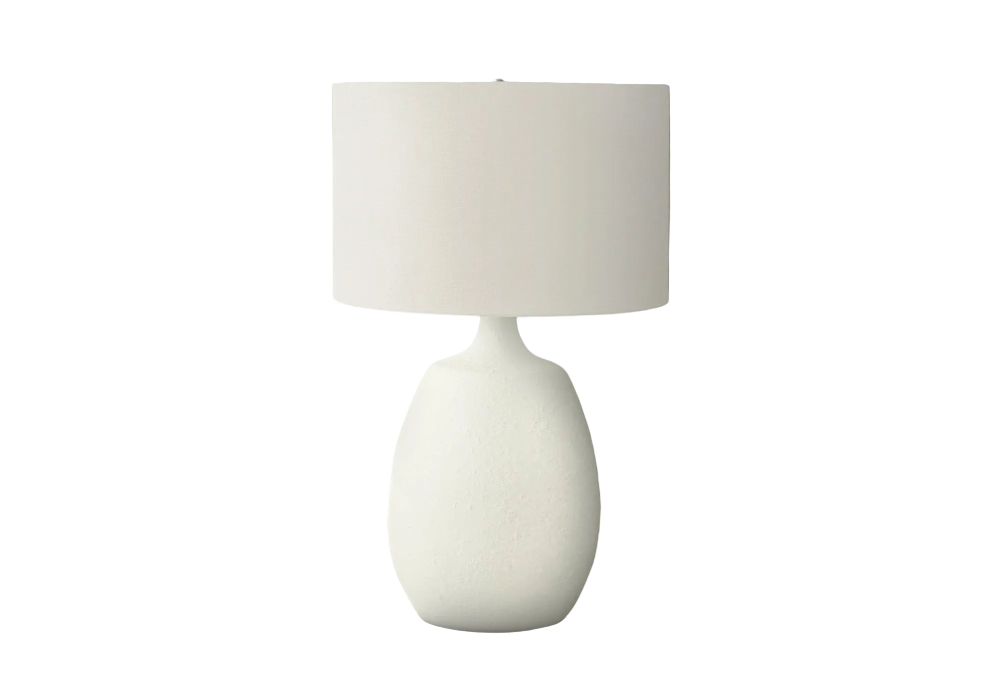 ÉCLAIRAGE - LAMPE DE TABLE 26"H IVOIRE / ABAT-JOUR CRÈME RÉSINE CRÈME