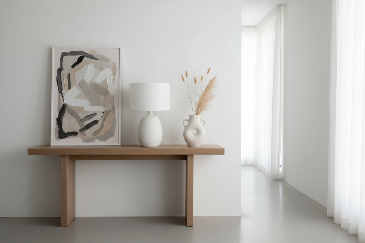 ÉCLAIRAGE - LAMPE DE TABLE 26"H IVOIRE / ABAT-JOUR CRÈME RÉSINE CRÈME