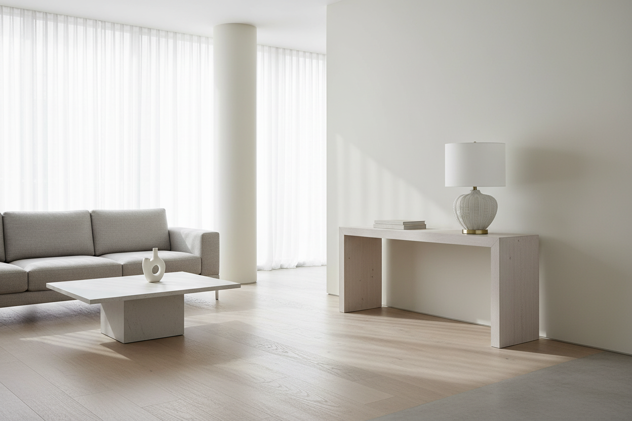 ÉCLAIRAGE - LAMPE DE TABLE 21"H IVOIRE / ABAT-JOUR CRÈME RÉSINE CRÈME