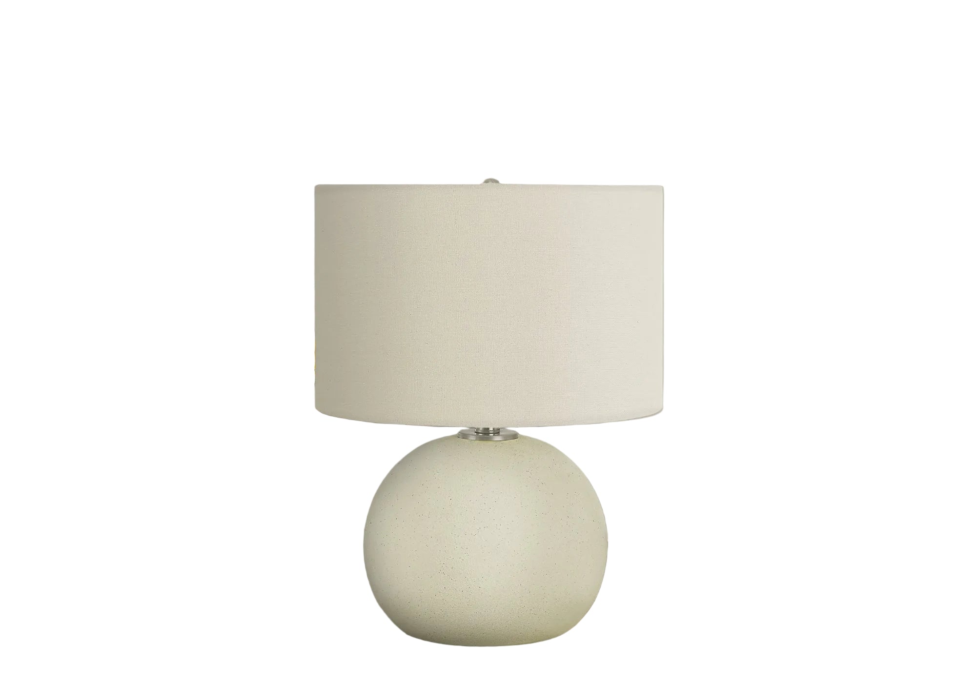 ÉCLAIRAGE - LAMPE DE TABLE 18"H IVOIRE / ABAT-JOUR CRÈME CÉRAMIQUE CRÈME