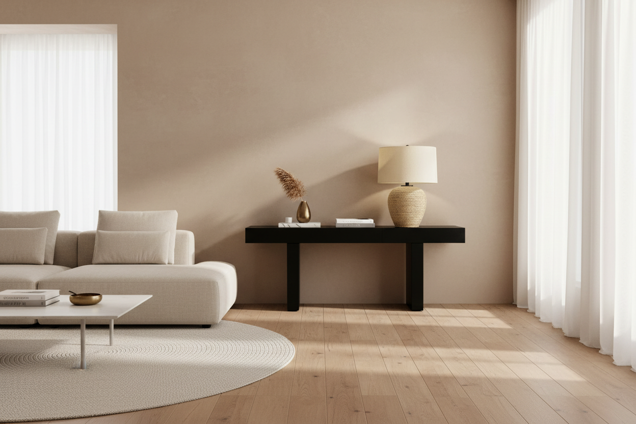 ÉCLAIRAGE - LAMPE DE TABLE 25"H EN ROTIN ABAT-JOUR BEIGE