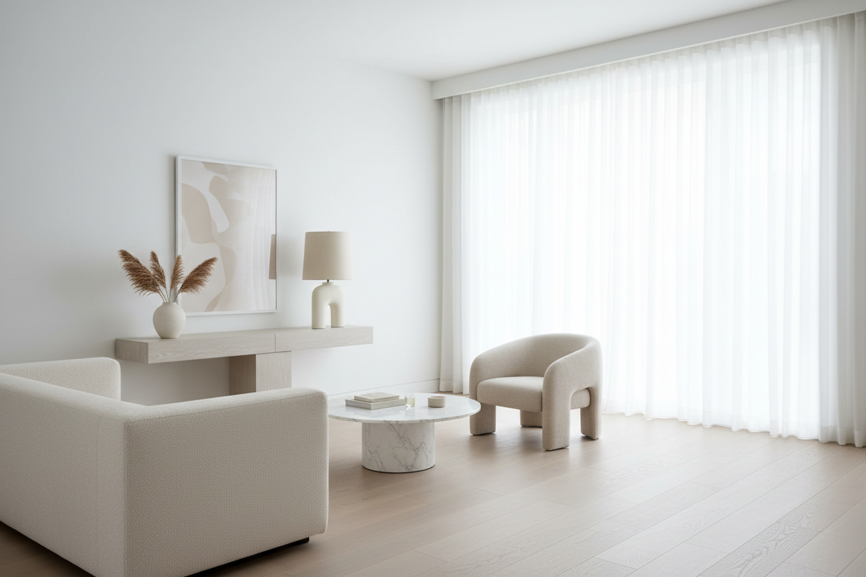 ÉCLAIRAGE - LAMPE DE TABLE 25"H RÉSINE CRÈME ABAT-JOUR BEIGE MODERNE