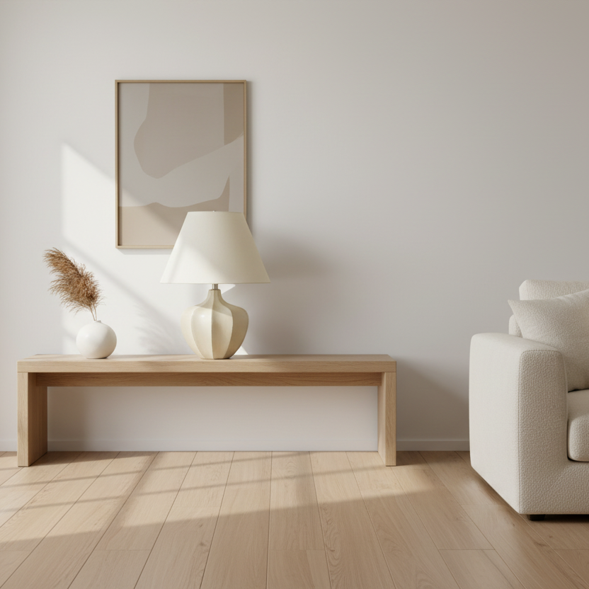 LIGHTING - 21"H TABLE LAMP CREAM RESIN IVORY / CREAM SHADE