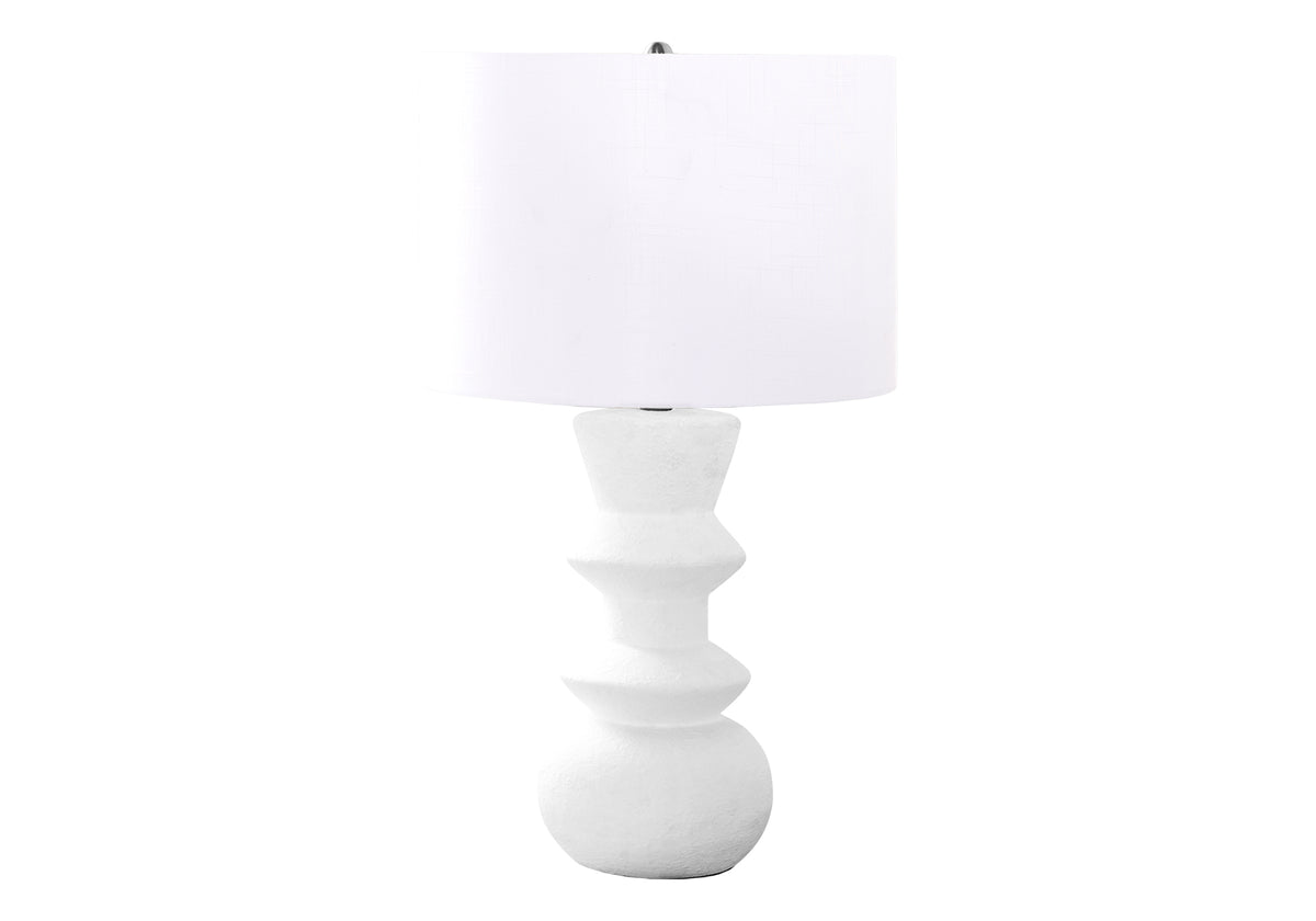 LIGHTING - 26"H TABLE LAMP CREAM CERAMIC / IVORY SHADE