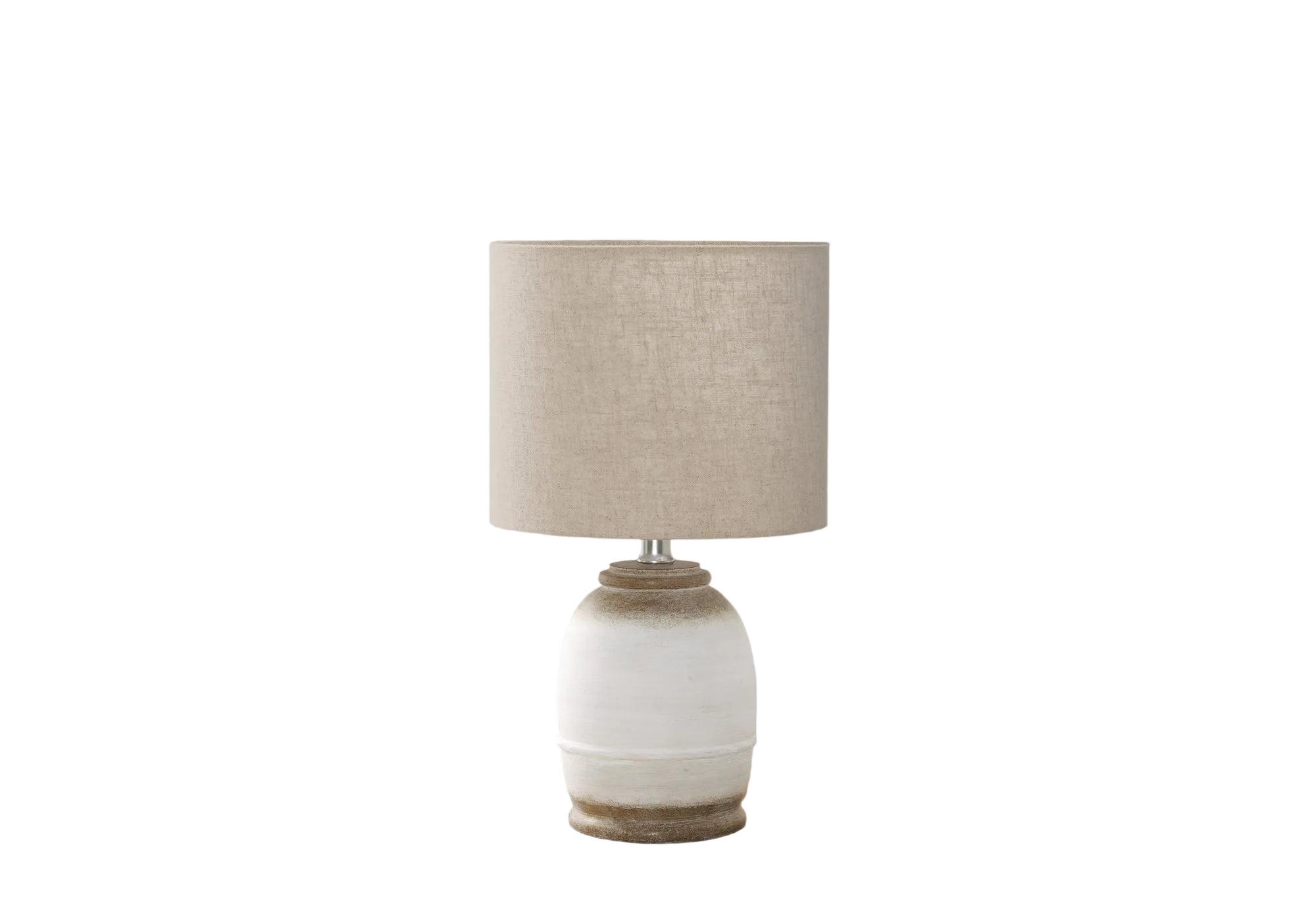 LIGHTING - 16"H TABLE LAMP CREAM RESIN BEIGE SHADE