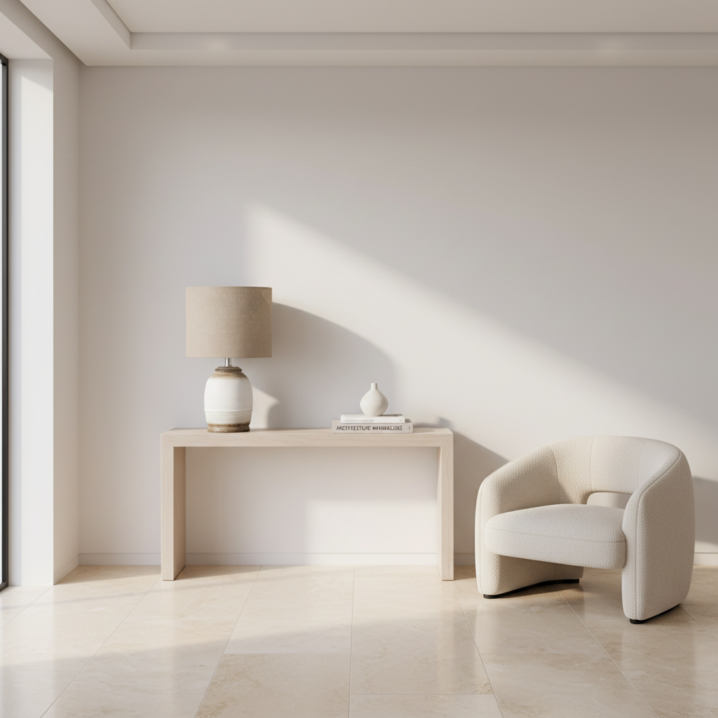 LIGHTING - 16"H TABLE LAMP CREAM RESIN BEIGE SHADE