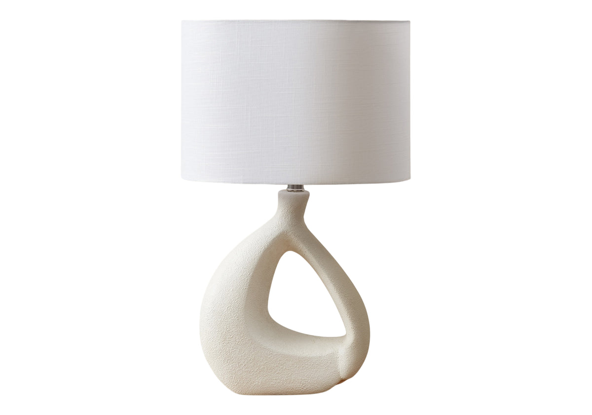 LIGHTING - 23"H TABLE LAMP IVORY RESIN / IVORY SHADE