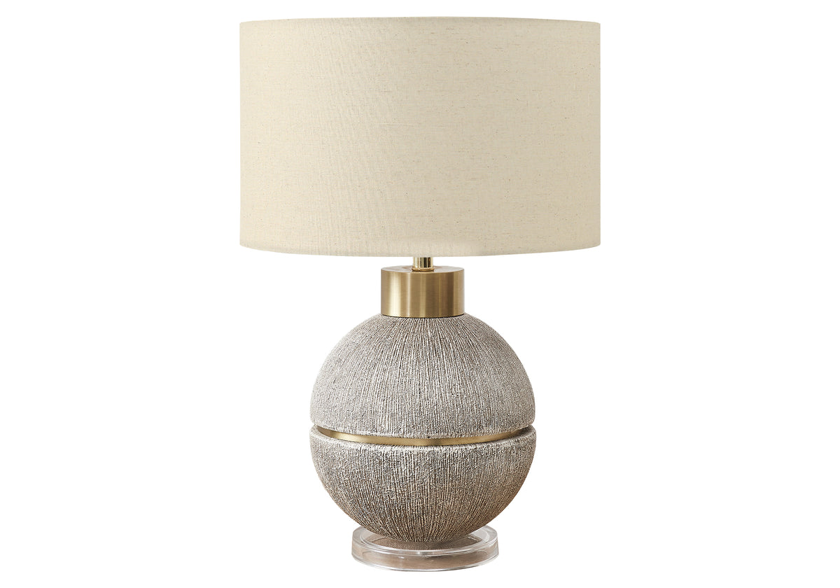 LIGHTING - 26"H TABLE LAMP BROWN / GOLD RESIN / BEIGE