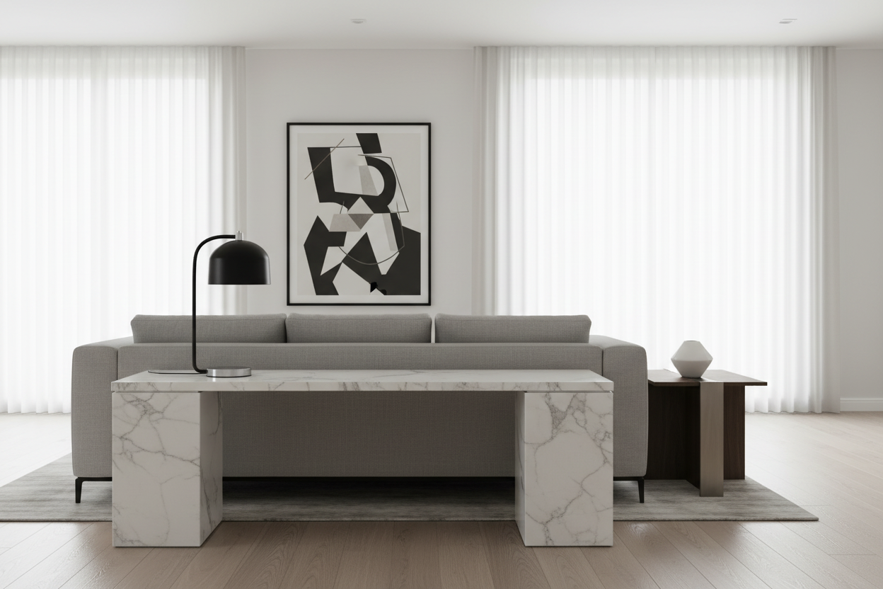 ÉCLAIRAGE - LAMPE DE TABLE 18"H MÉTAL NOIR MÉTAL ARGENT