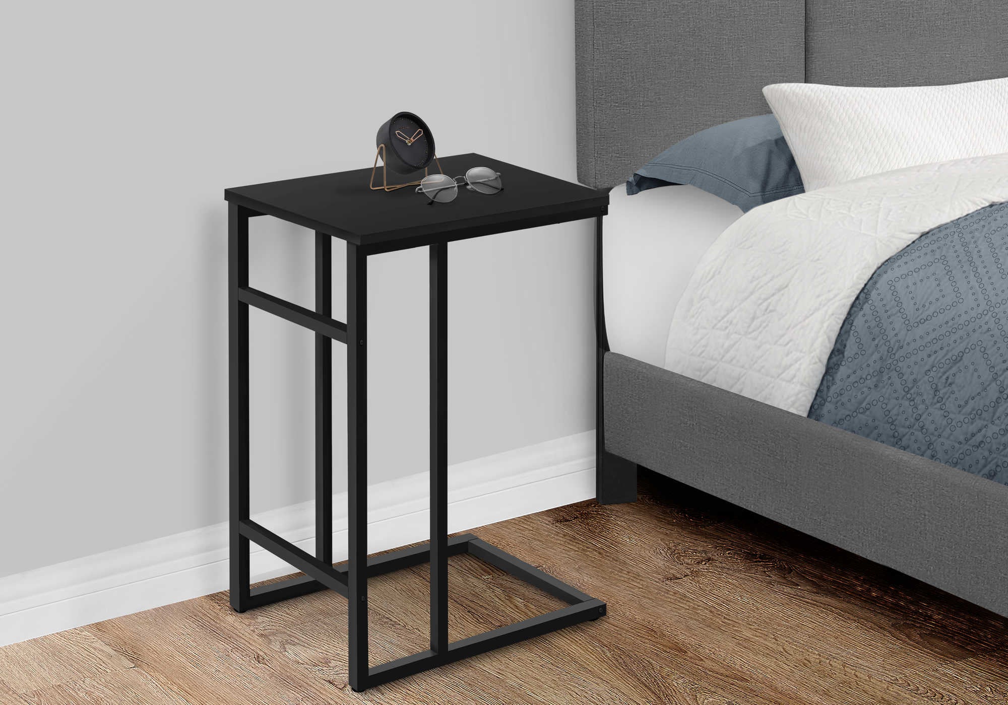 ACCENT TABLE - 24"H / BLACK / BLACK METAL