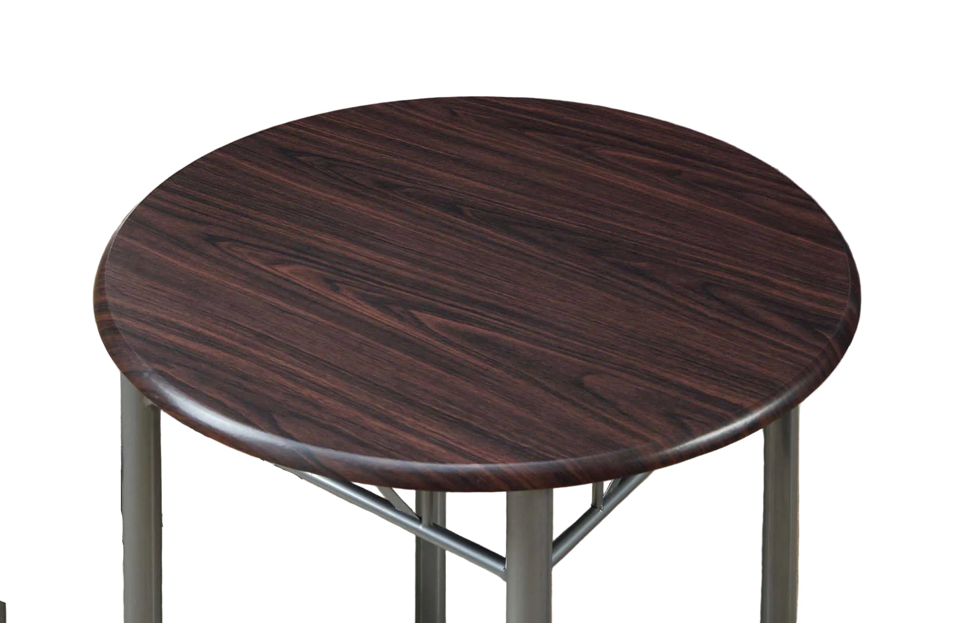 DINING SET - 3PCS SET / ESPRESSO / SILVER METAL