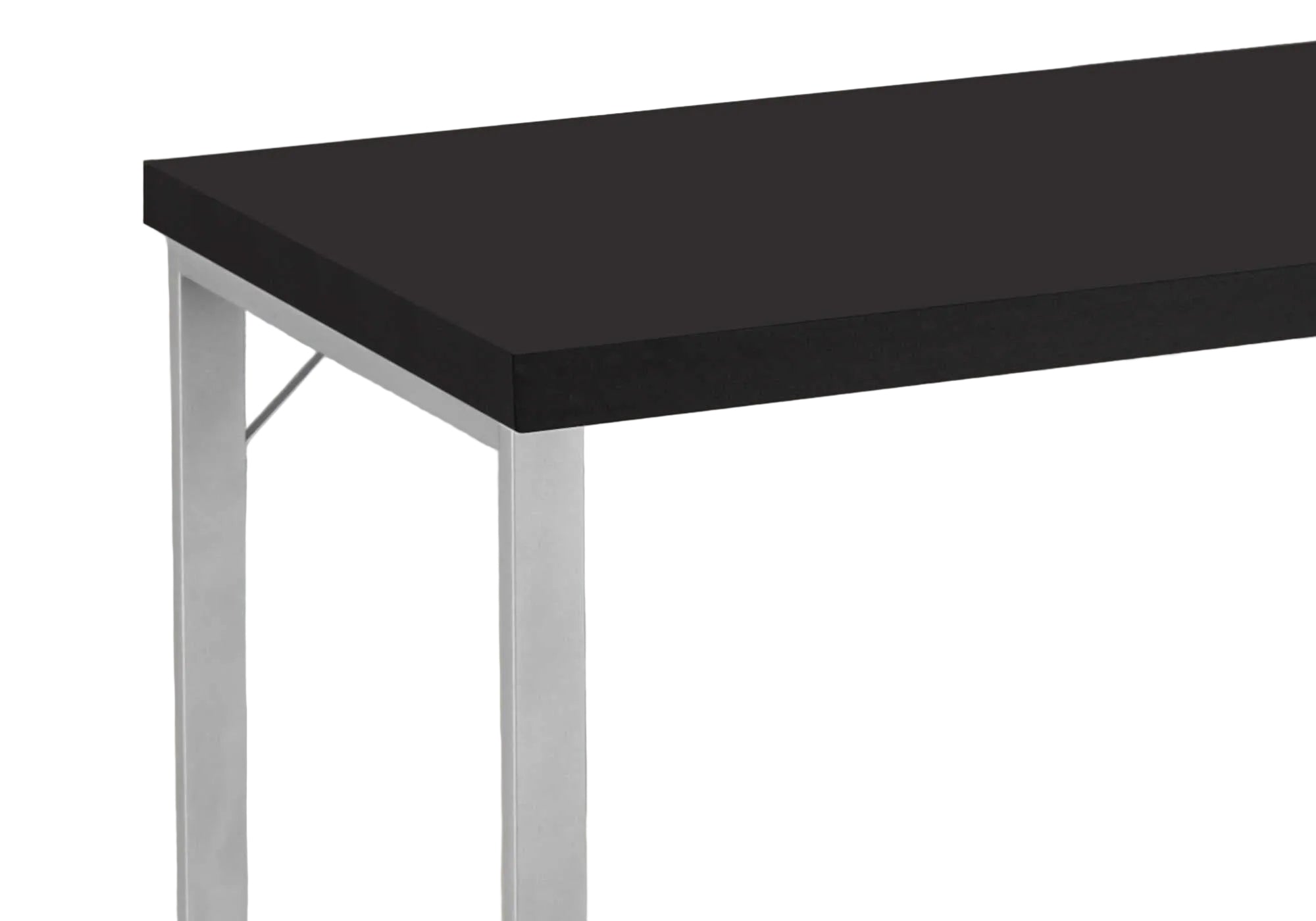 COMPUTER DESK - 48"L / ESPRESSO / SILVER METAL