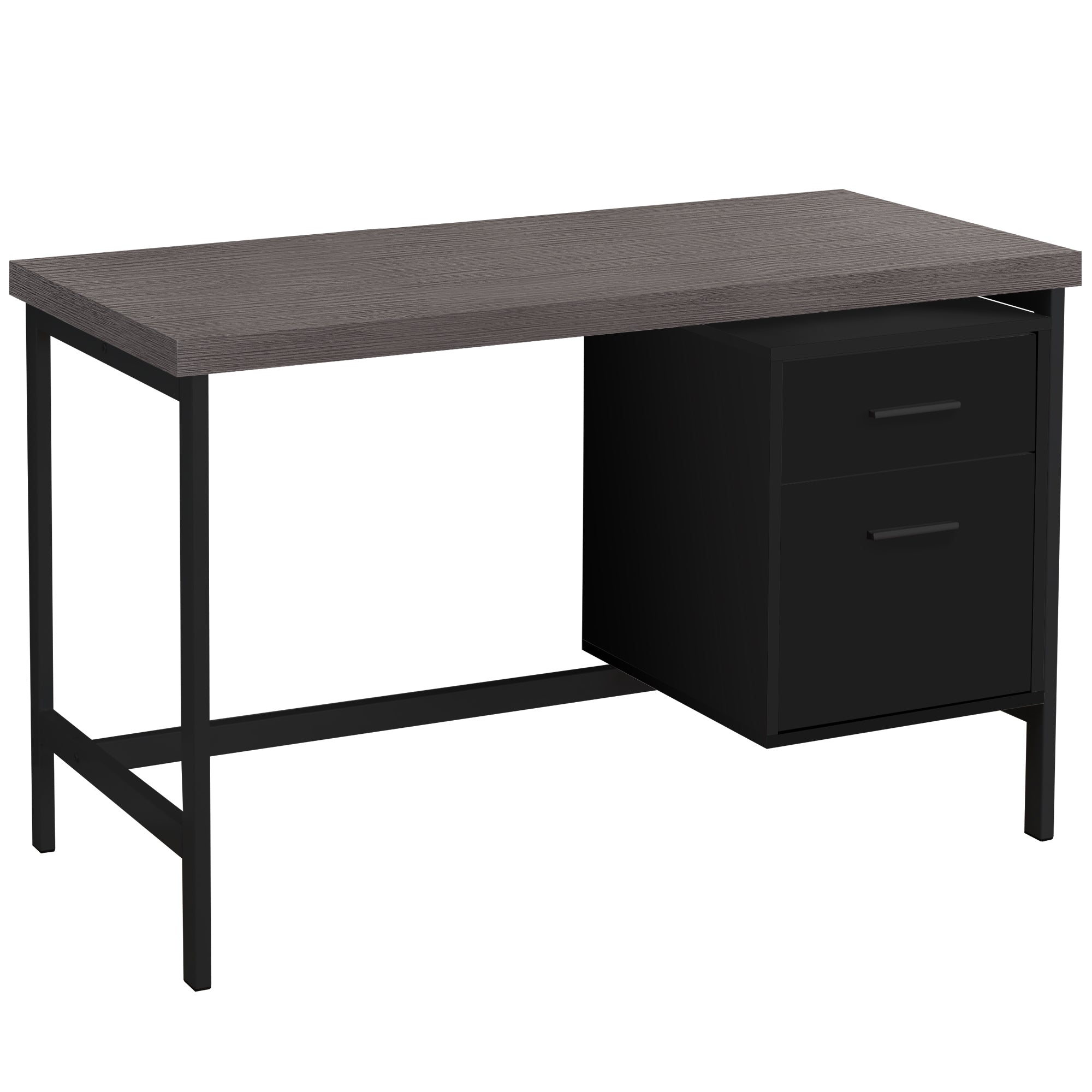 COMPUTER DESK - 48"L / WHITE / SILVER METAL