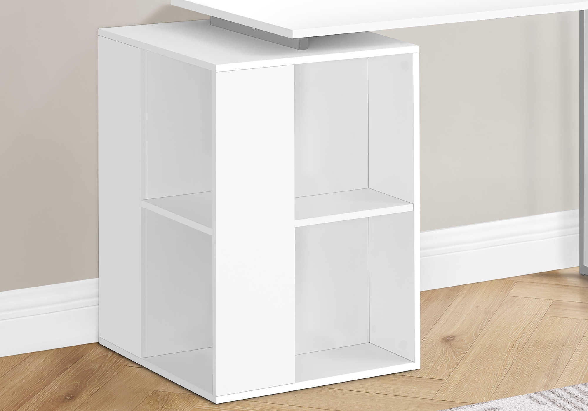 BUREAU D'ORDINATEUR - 55"L / BLANC ORIENTÉ GAUCHE OU DROITE