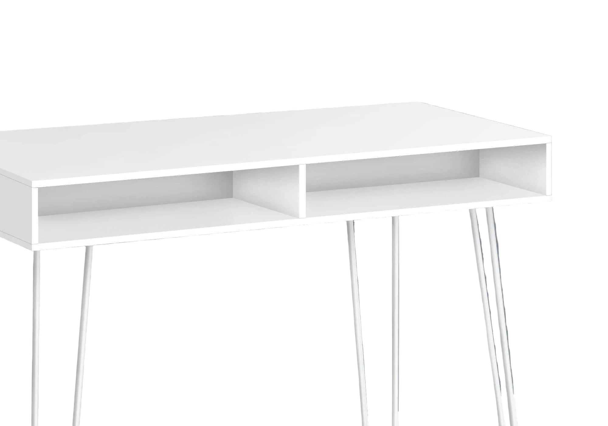 COMPUTER DESK - 40"L / WHITE / WHITE METAL