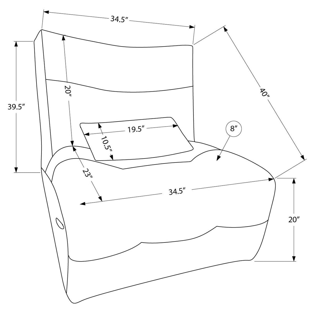 RECLINING CHAIR - POWER MASSAGE / SWIVEL GLIDER