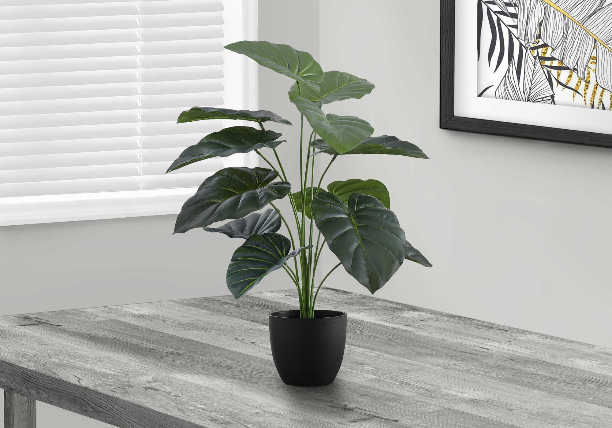 ARTIFICIAL PLANT - 24"H / INDOOR ALOCASIA IN A 5" POT