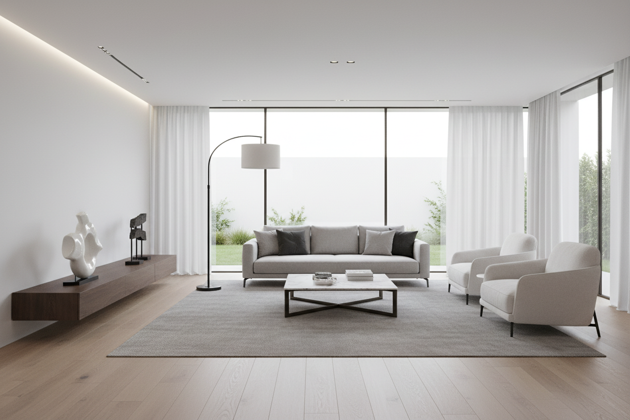 LIGHTING - 65"H ARC FLOOR LAMP BLACK METAL / IVORY