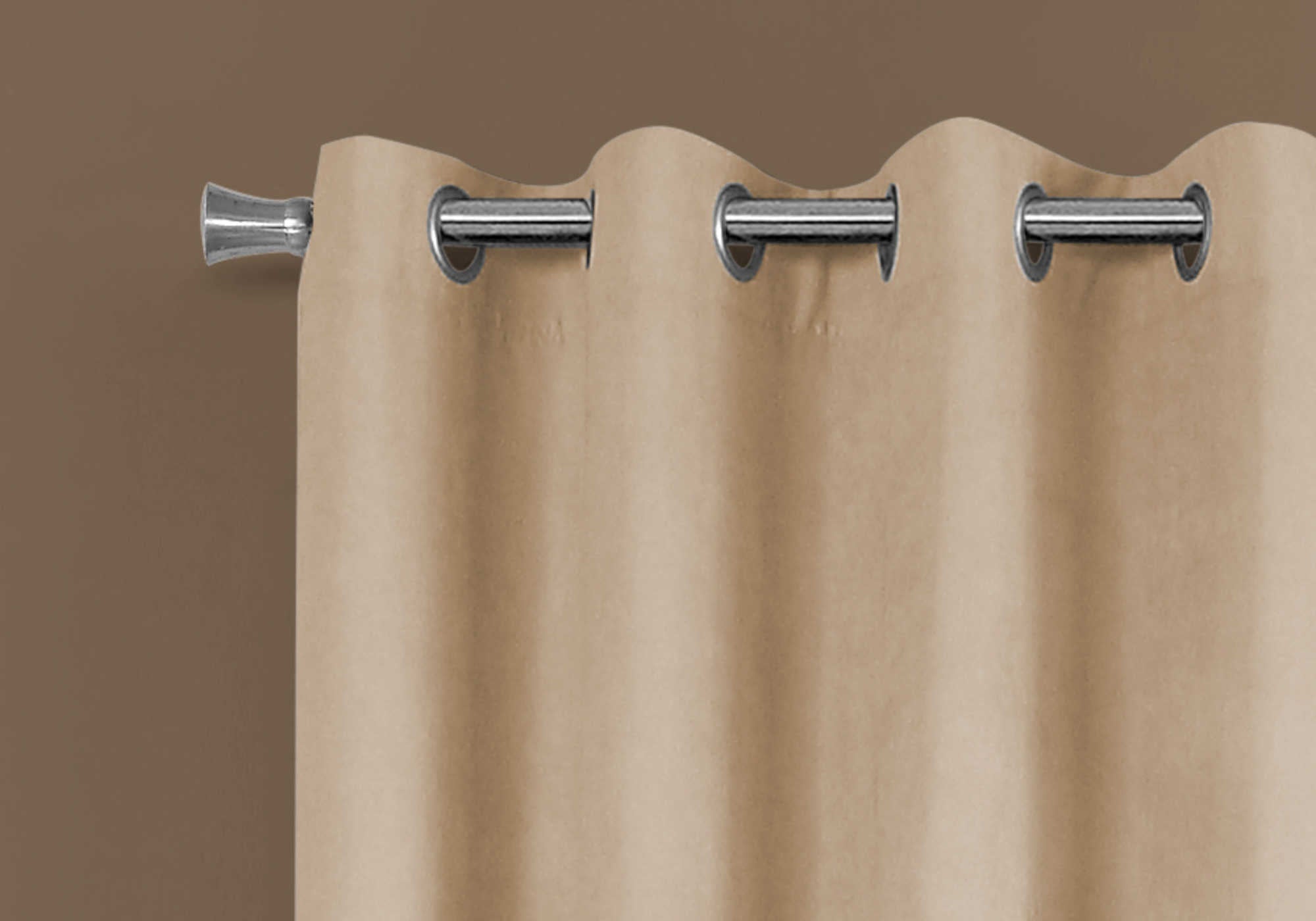 CURTAIN PANEL - 2PCS / 54"W X 84"H BEIGE ROOM DARKENING