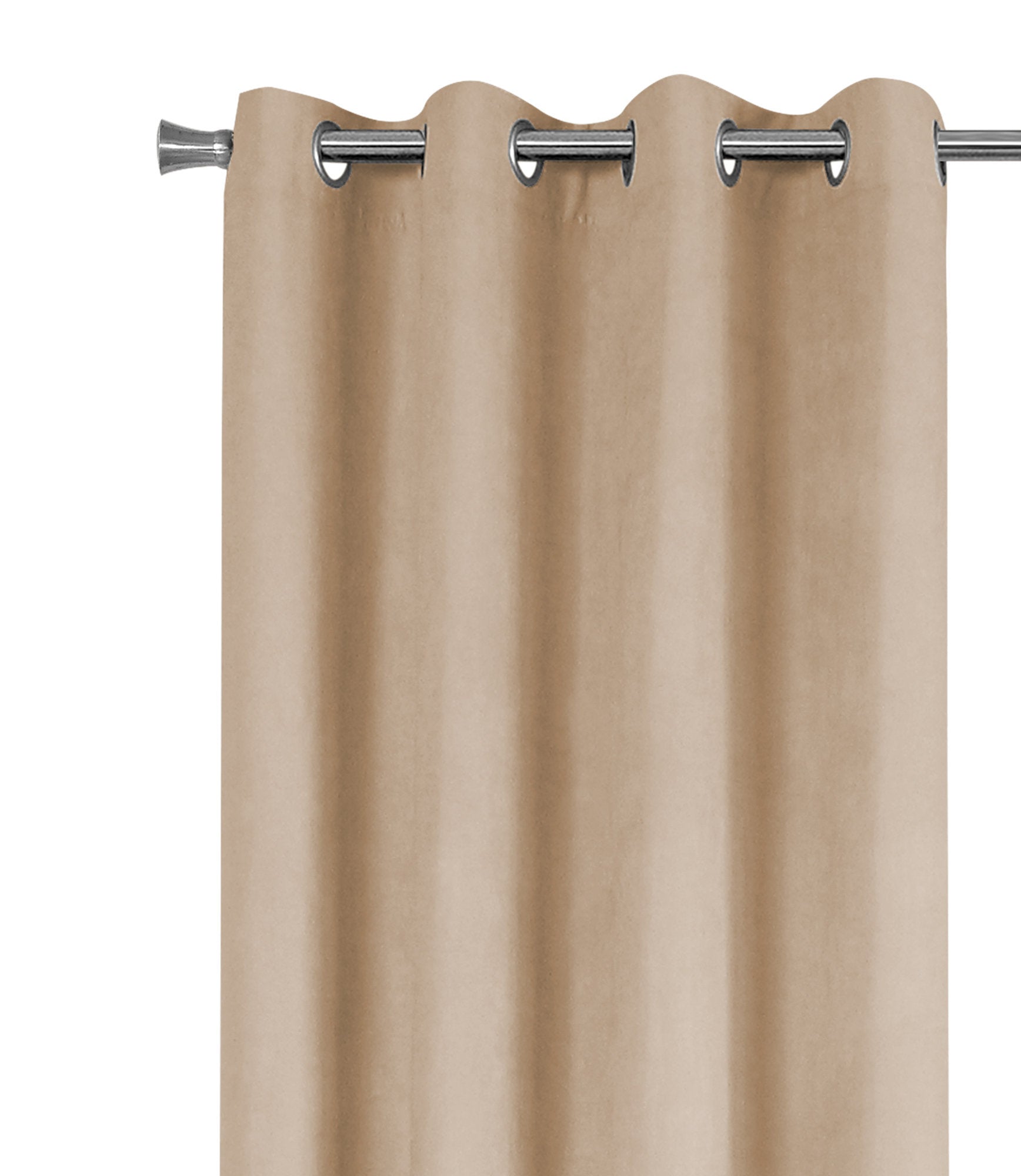 CURTAIN PANEL - 2PCS / 54"W X 95"H BEIGE ROOM DARKENING