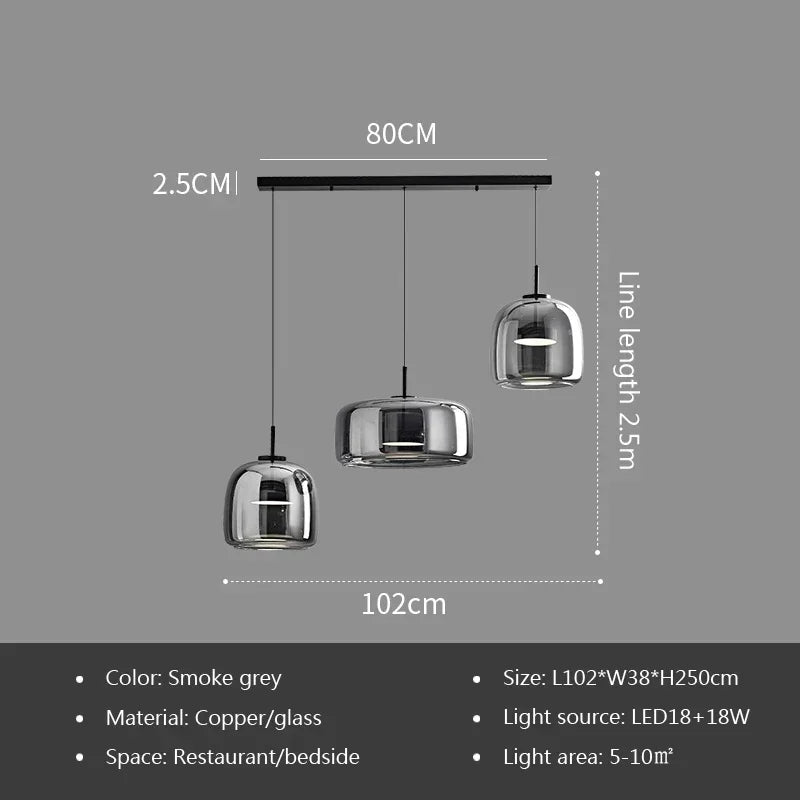 Nordic Glass LED Pendant Light