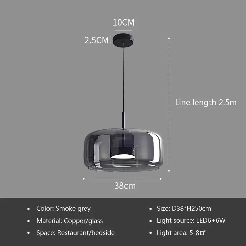 Nordic Glass LED Pendant Light