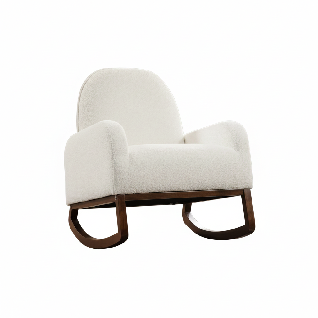 Bouclé Accent Rocking Chair