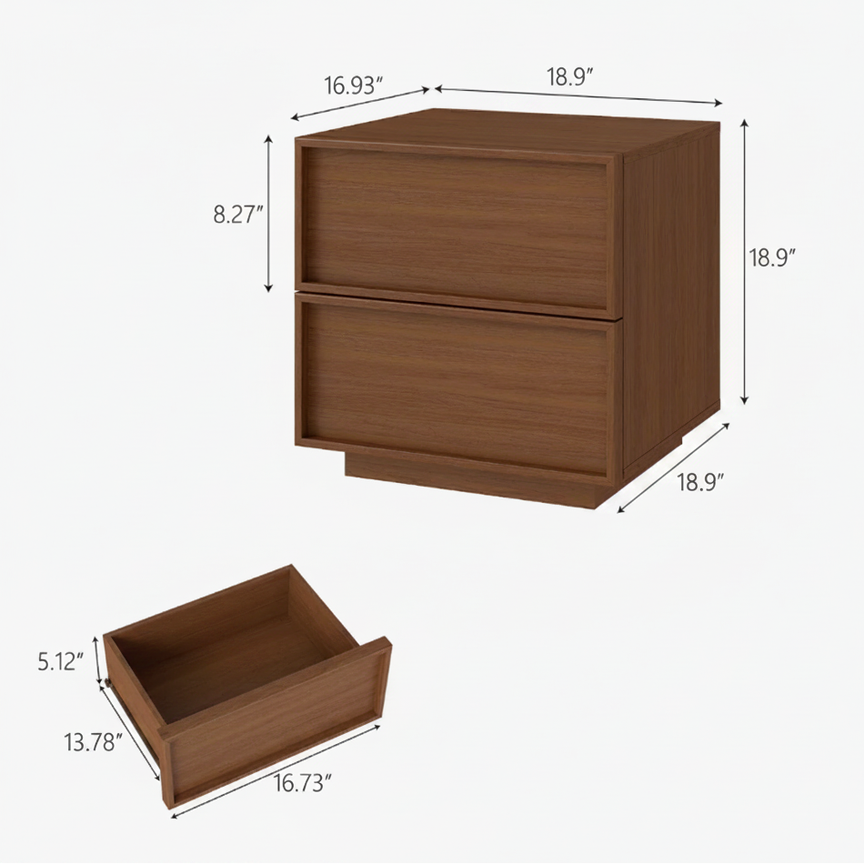 Noma Nightstand with 2 Drawers (Set of 2)