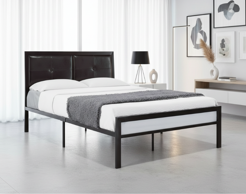 IF-185B Black  Double Bed