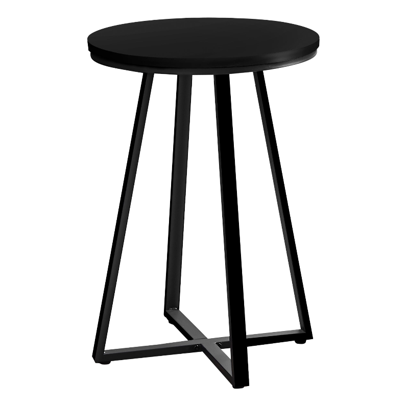 ACCENT TABLE - 22"H / BLACK / BLACK METAL