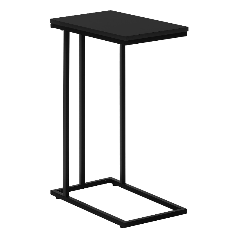 TABLE D'APPOINT - 25"H / NOIR / MÉTAL NOIR