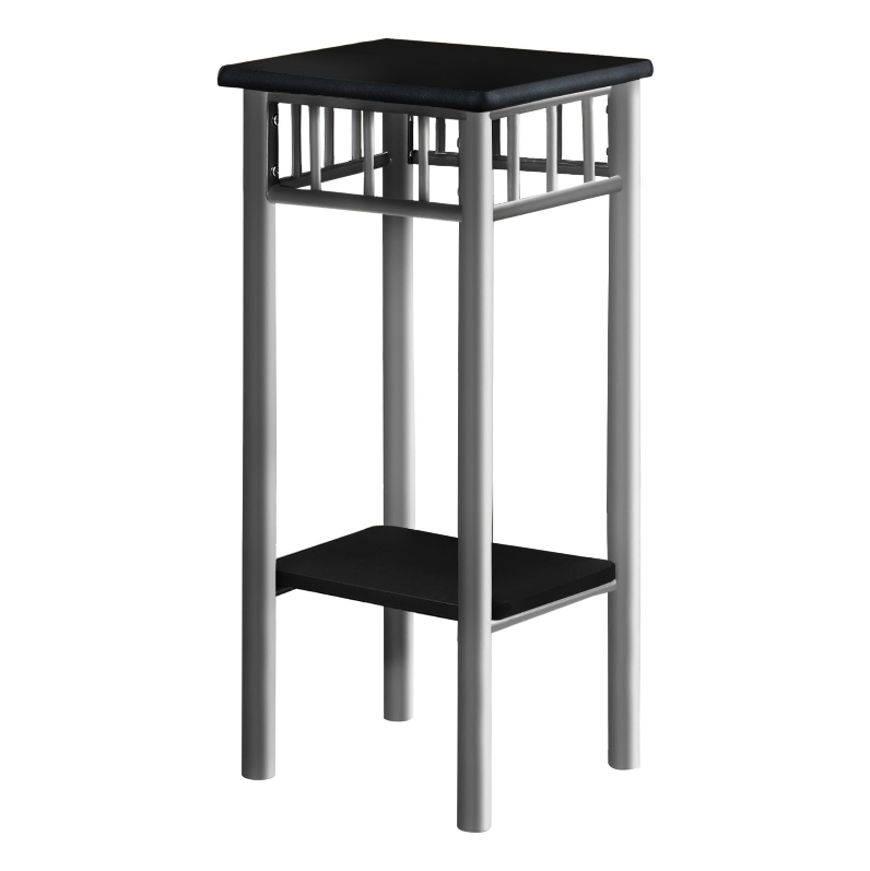 ACCENT TABLE - ESPRESSO MARBLE / BRONZE METAL