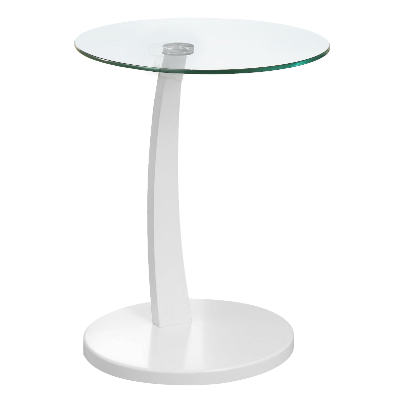 ACCENT TABLE - ESPRESSO BENTWOOD WITH TEMPERED GLASS
