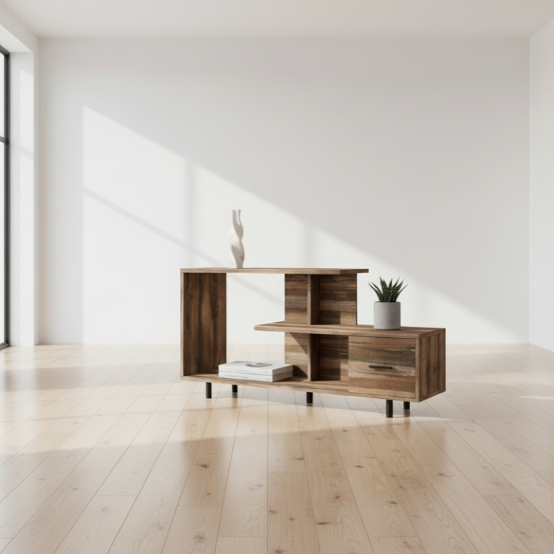 TV STAND - 48"L / BROWN RECLAIMED / 1 DRAWER