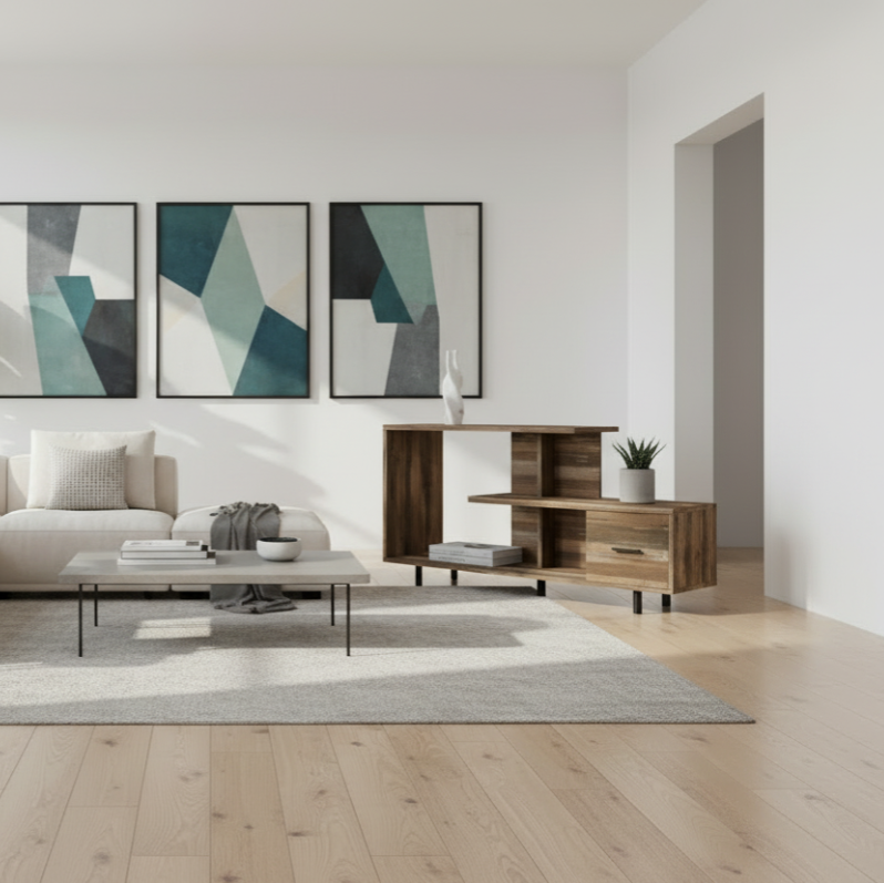 TV STAND - 48"L / BROWN RECLAIMED / 1 DRAWER