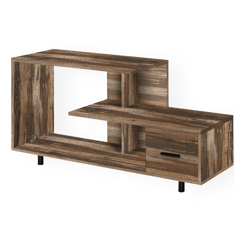TV STAND - 48"L / BROWN RECLAIMED / 1 DRAWER