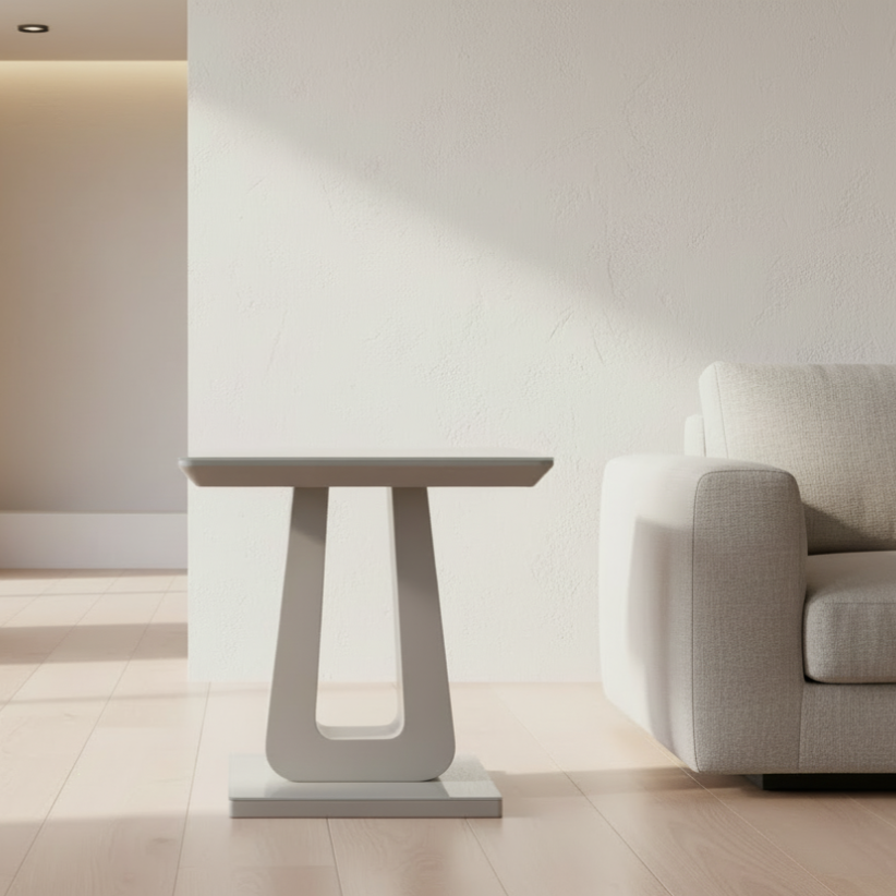 Corvus Console Table in Warm Grey